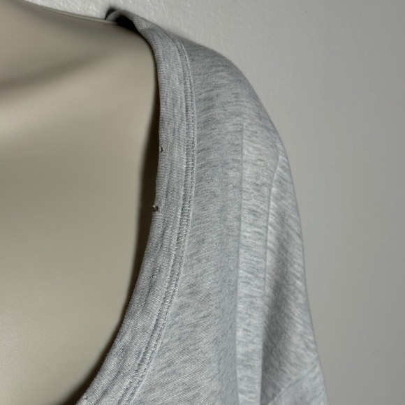 Aerie Womens T-Shirt S Gray Scoop Neck Casual‎ Heather Oversized Lounge Basics - Picture 8 of 8